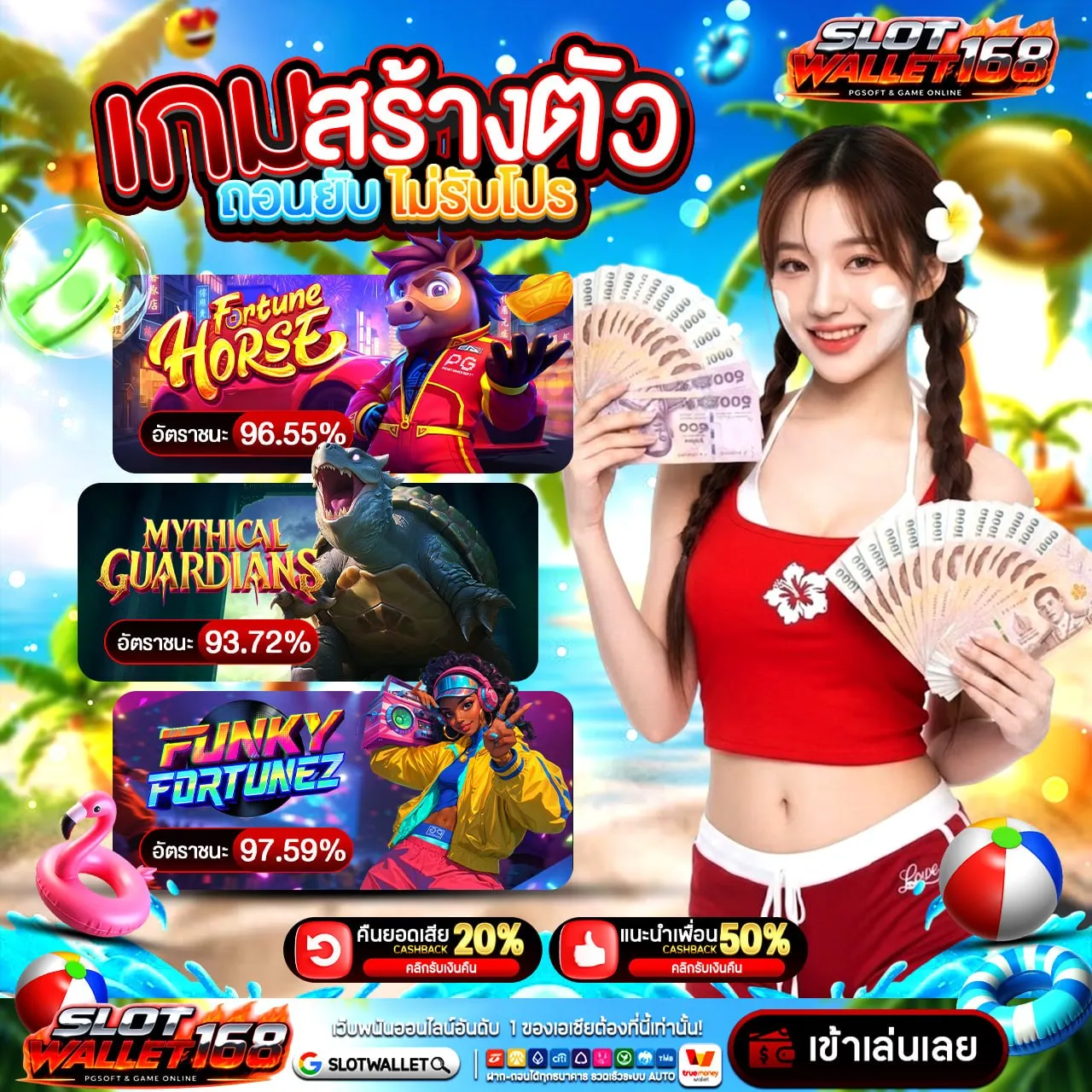 ยิ่งฝากเยอะยิ่งถอนเยอะ SLOT WALLET ถอนได้ไม่จำกัดแบบสับๆ